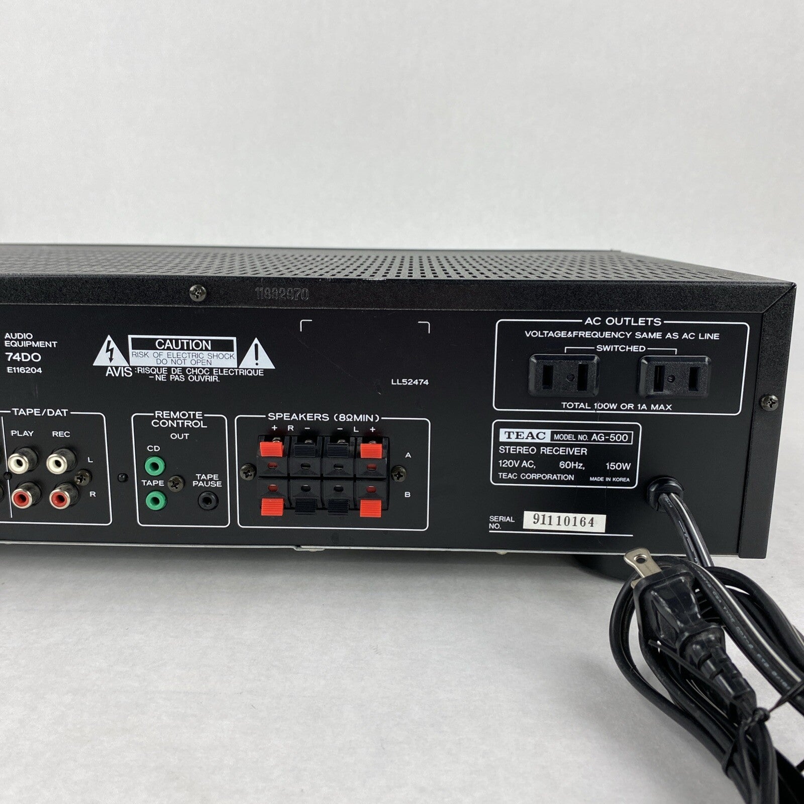 TEAC AG-500 AM/FM Stereo Receiver - No Remote
