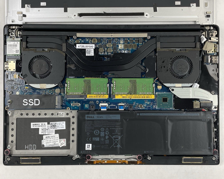 Dell XPS 15 9570 15.6" i5-8300H 2.30 GHz 8 GB RAM No SSD/OS/AC - Bent Bottom