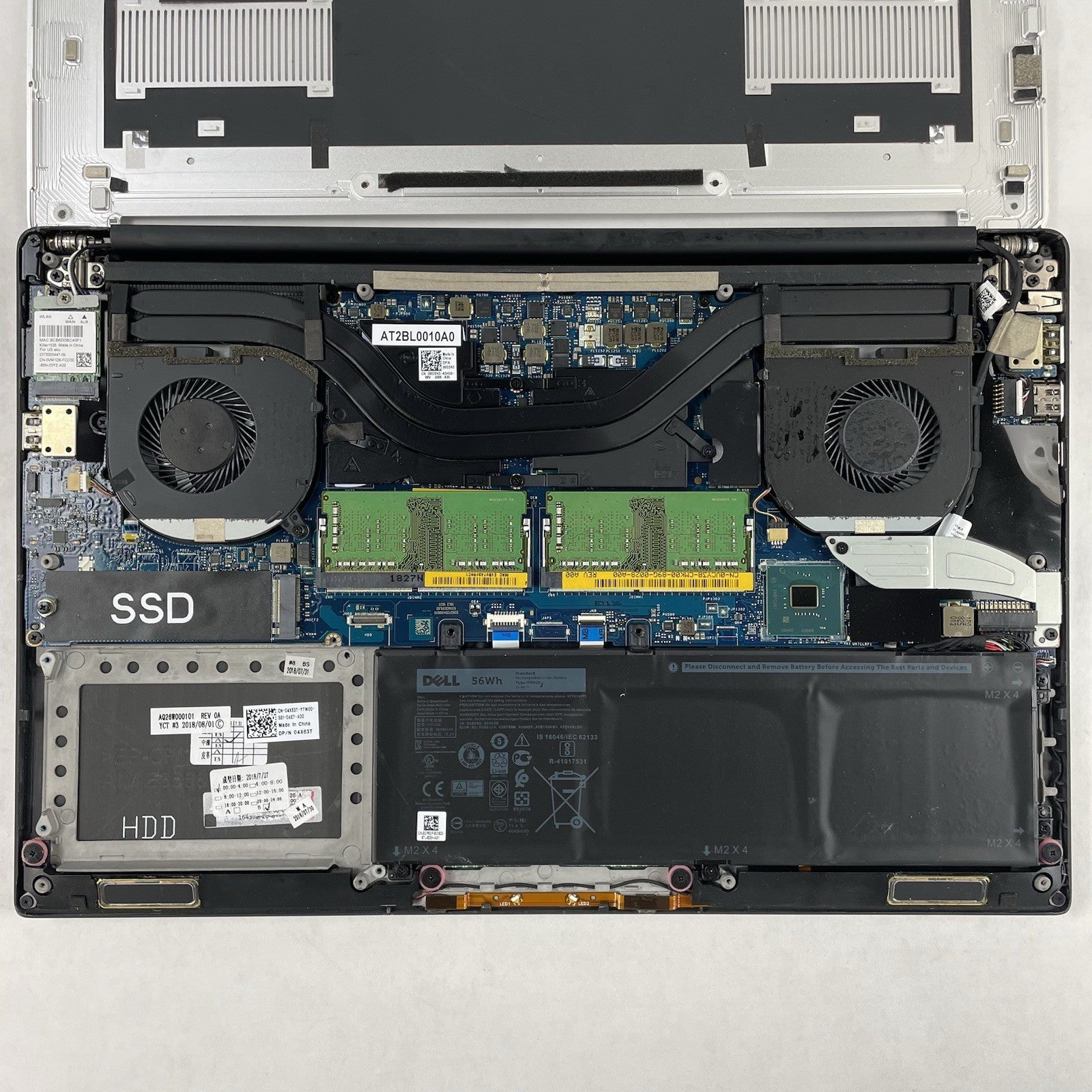 Dell XPS 15 9570 15.6" i5-8300H 2.30 GHz 8 GB RAM No SSD/OS/AC - Bent Bottom20