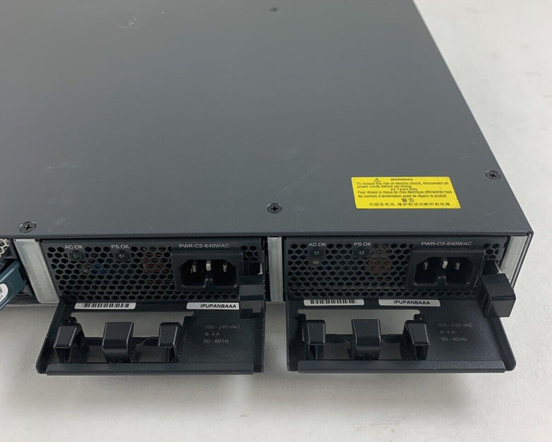 Cisco WS-C3650-24PS-S 24-Port Gigabit PoE Switch Managed Tested