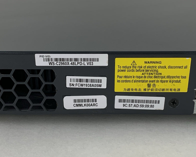 Cisco Catalyst  WS-2960X-48LPD-L V03 48 Ports Network Switch C2960X Stack Tested