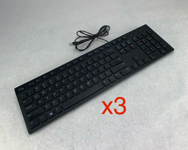 Dell KB216t Wired Keyboard 0644G3 (Lot of 3)