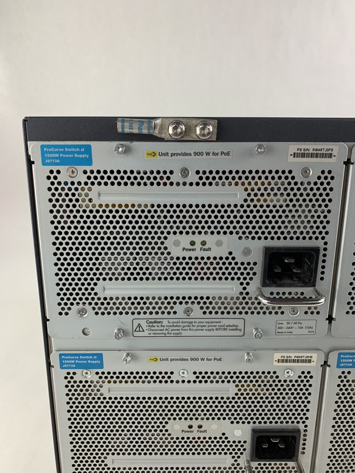 HP ProCurve J8698A 5412zl 8x J8702A 1x J8705A Gig PoE Network Switch Tested