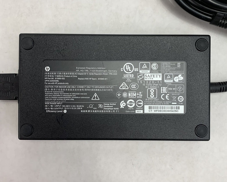 HP TPN-CA03 815680-002 19.5V 10.3A 200W AC Adapter Power Supply