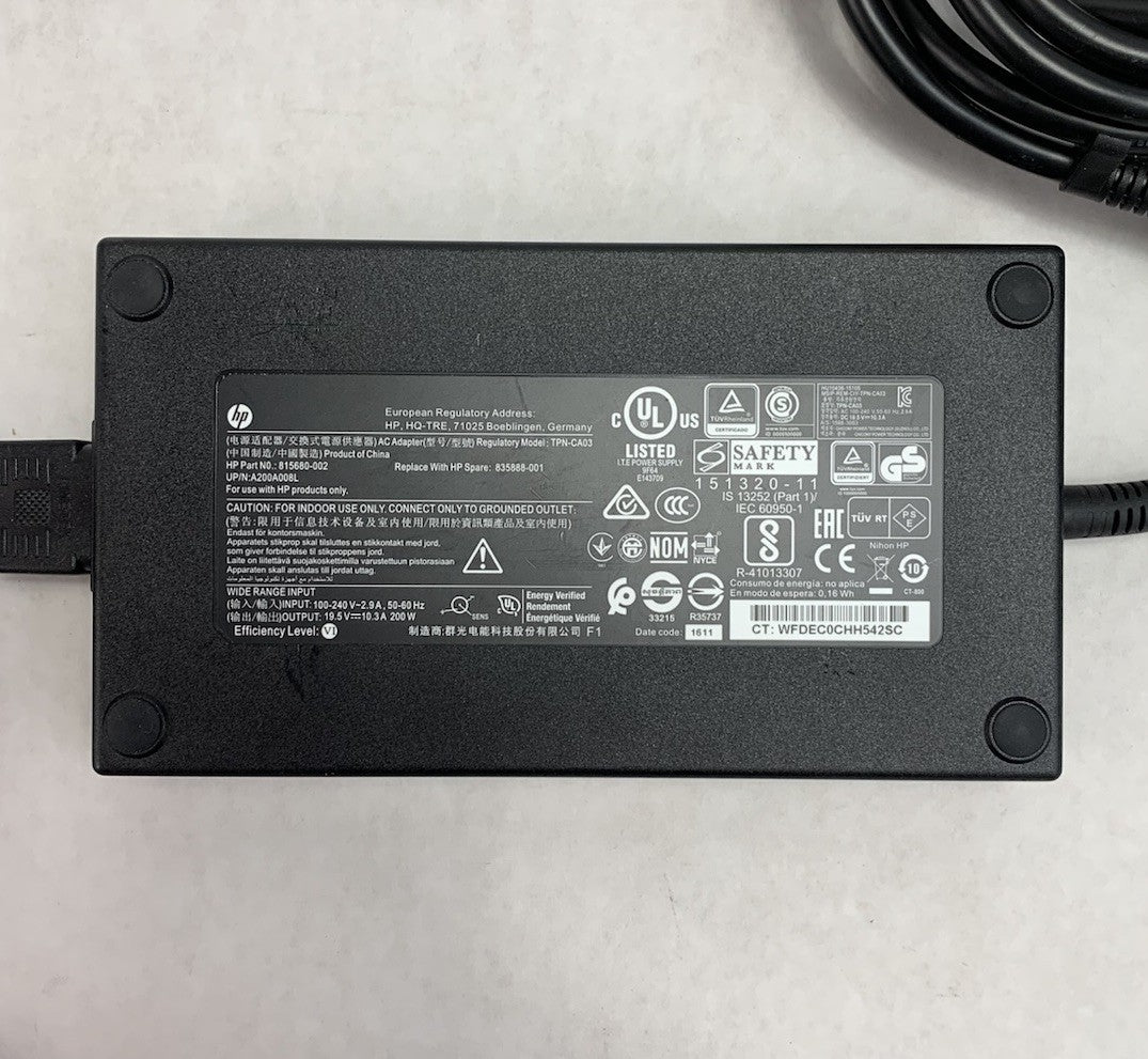 HP TPN-CA03 815680-002 19.5V 10.3A 200W AC Adapter Power Supply5