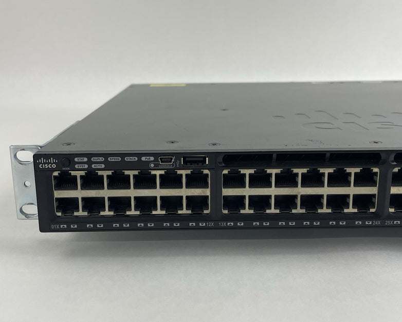 Cisco WS-C3650-48PS-S V01 Catalyst 3650 48-Port PoE+ 4x1G  Tested & Reset 2X PSU