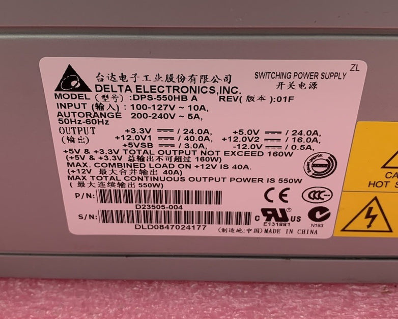 Delta Electronics DPS-550HB A 550W Switching Power Supply