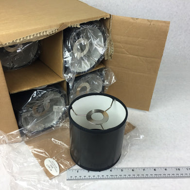 Lot of 12 SL5HB0088 5x5x5 Inch Black Lamp Shade 40 Watt Max