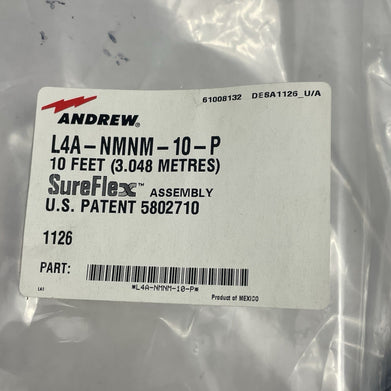 Andrew L4A-NMNM-1-P 10 FT Sure Flex Lot of 2