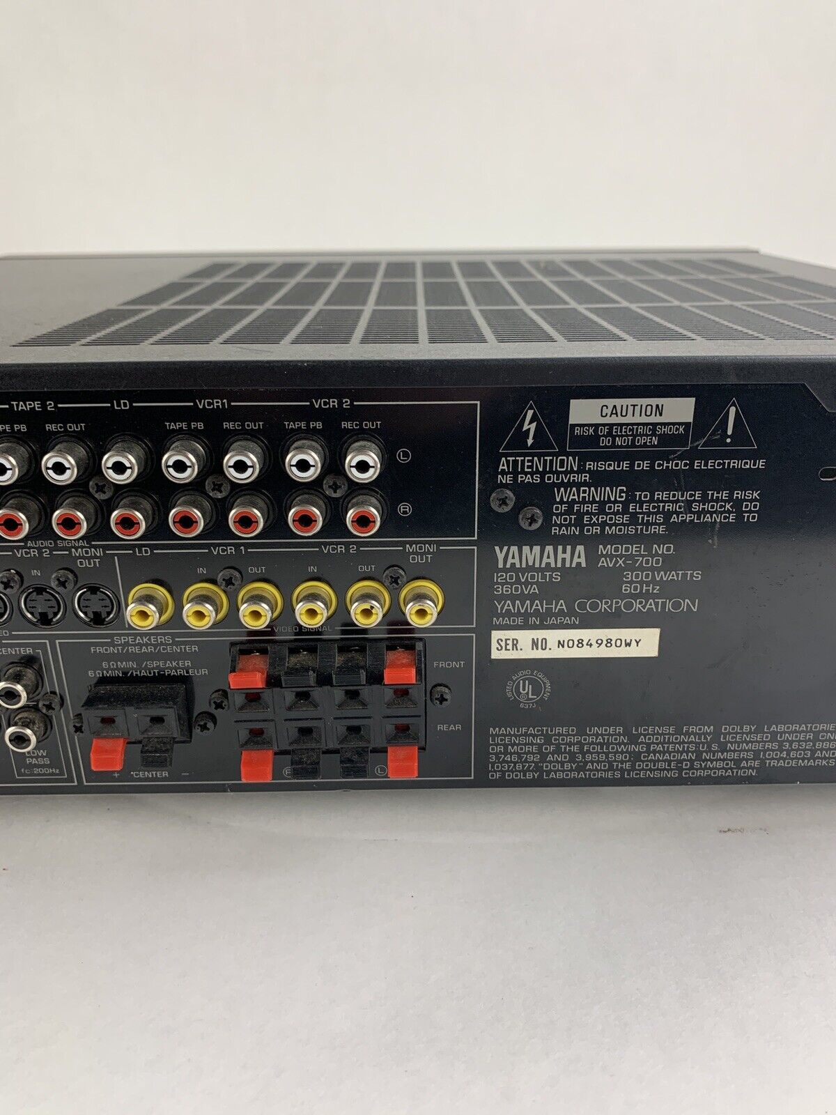 Yamaha AVX-700 Natural Sound Stereo Amplifier Parts and Repair