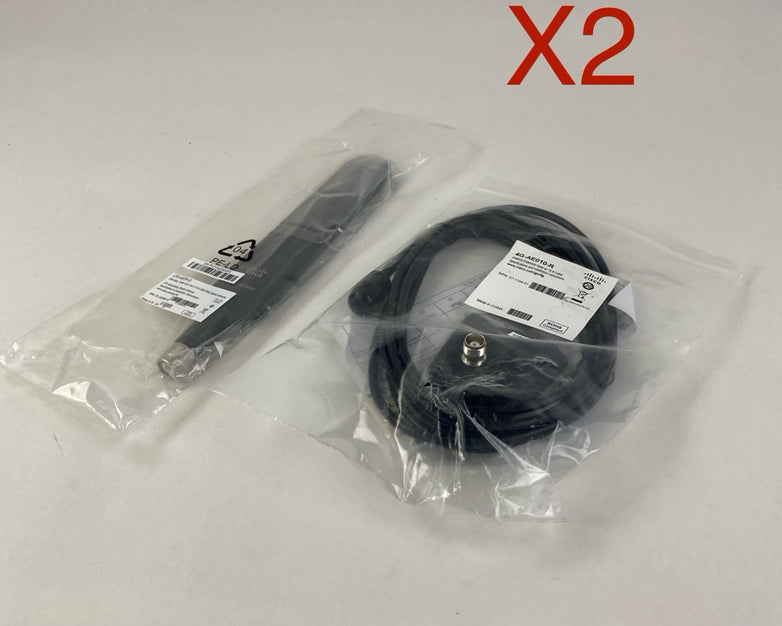 Cisco 4G-AE010-R Antenna Extension Base 10' Cable w/ LTE-ANTM-D Antenna Lot of 2