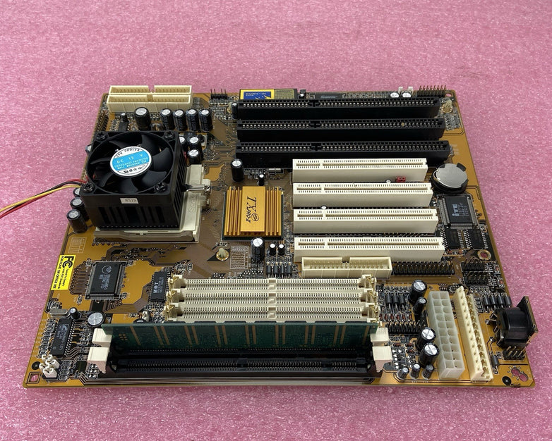PC Chips M571 Motherboard Intel Pentium MMX 233MHz 64MB RAM 3x ISA