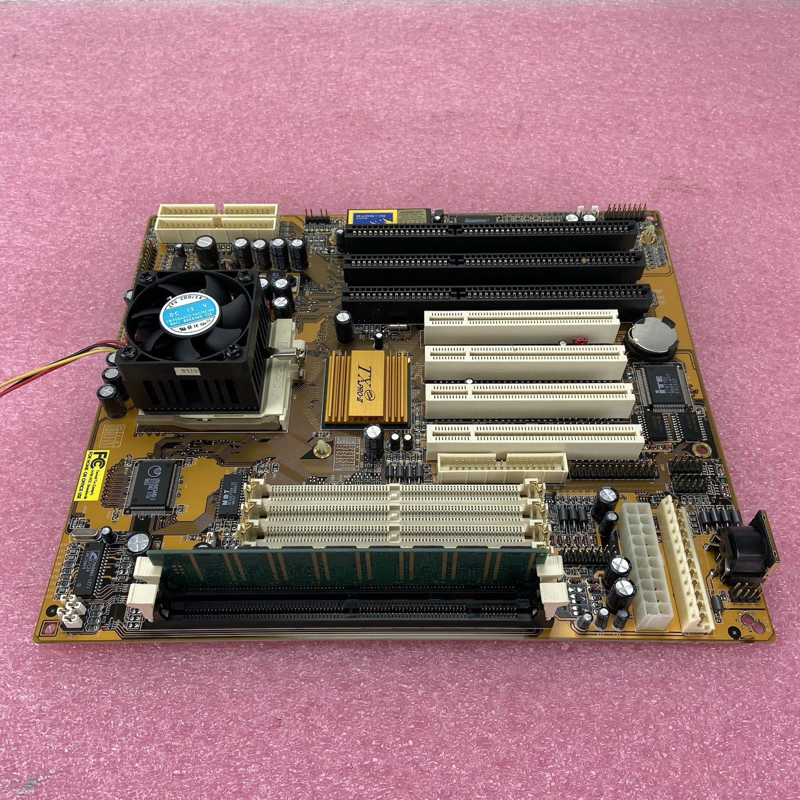 PC Chips M571 Motherboard Intel Pentium MMX 233MHz 64MB RAM 3x ISA2