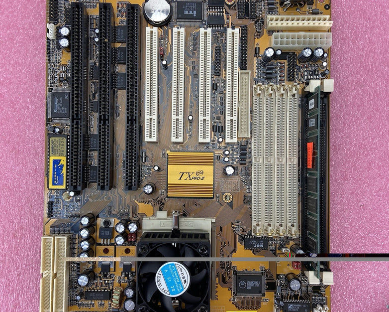 PC Chips M571 Motherboard Intel Pentium MMX 233MHz 64MB RAM 3x ISA