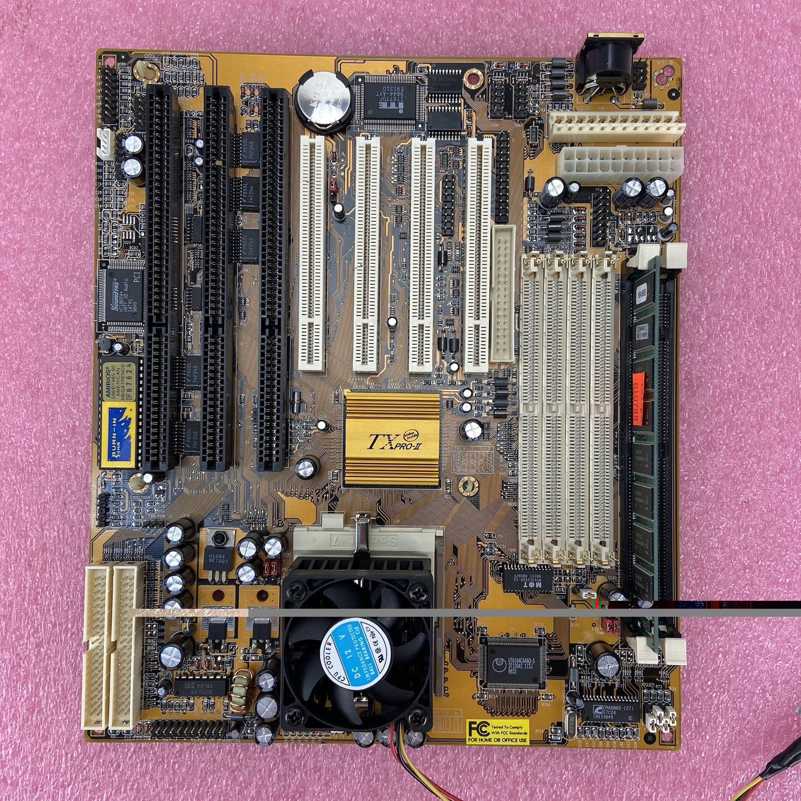 PC Chips M571 Motherboard Intel Pentium MMX 233MHz 64MB RAM 3x ISA5