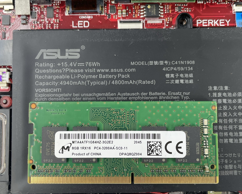ASUS ROG GA401Q 14" Ryzen 9 5900HS 3.30GHz 16GB RAM RTX 3060 No SSD/OS/AC - CMOS
