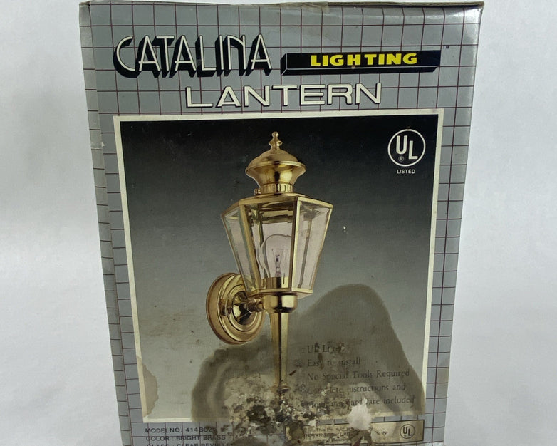 Catalina 414BOZI Lighting Lantern Bright Brass Color