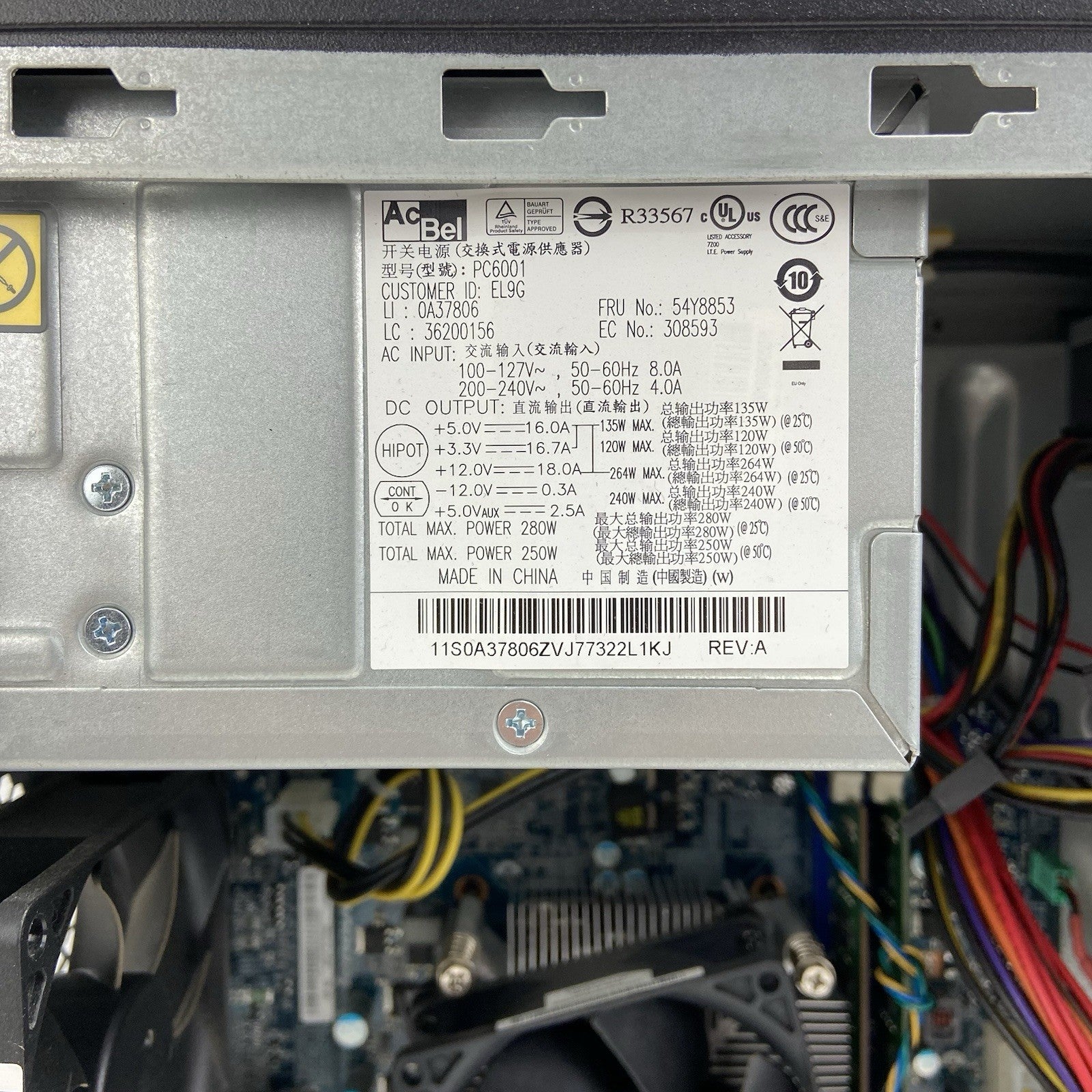 Lenovo H430 MT Intel Core i5-2320 3GHz 8GB RAM No HDD No OS10