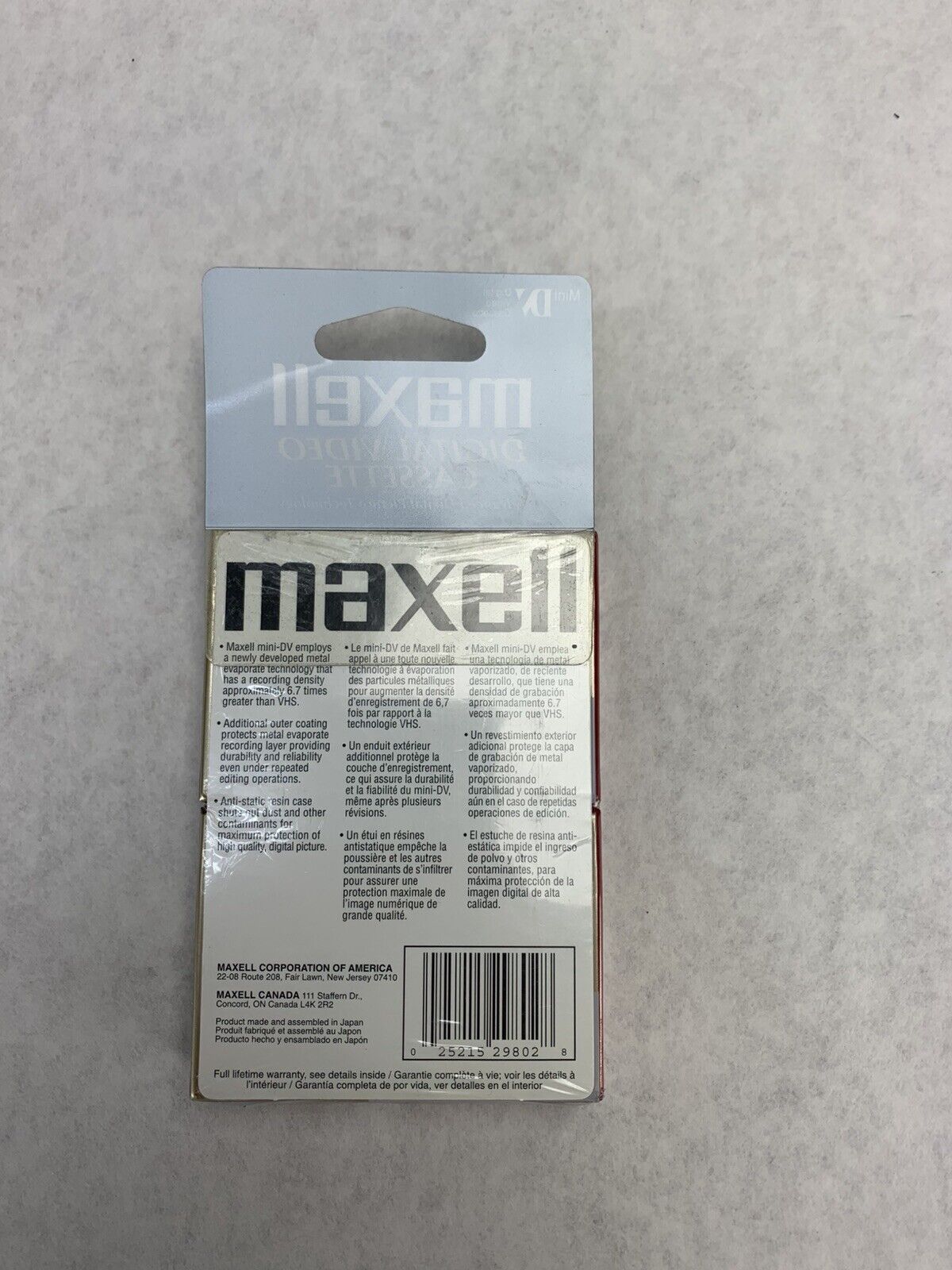 Lot of 2 Maxwell Digital Video Cassette