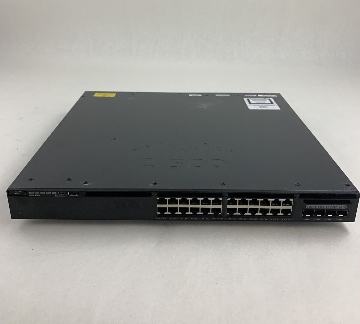 Cisco WS-C3650-24PS-S 24-Port Gigabit PoE Switch Managed Tested Bad Fan