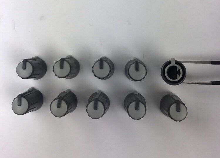 Yamaha M2500 Mixing Console Knob - Gray Grey - Aux, Gain - Lot of 10 - 1/4 inch