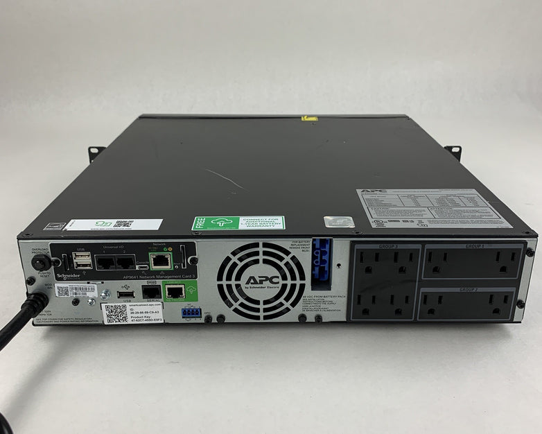 APC SMX1500RM2UCNC Battery Backup UPS Tested w/ AP9641 No Batt No Caddy