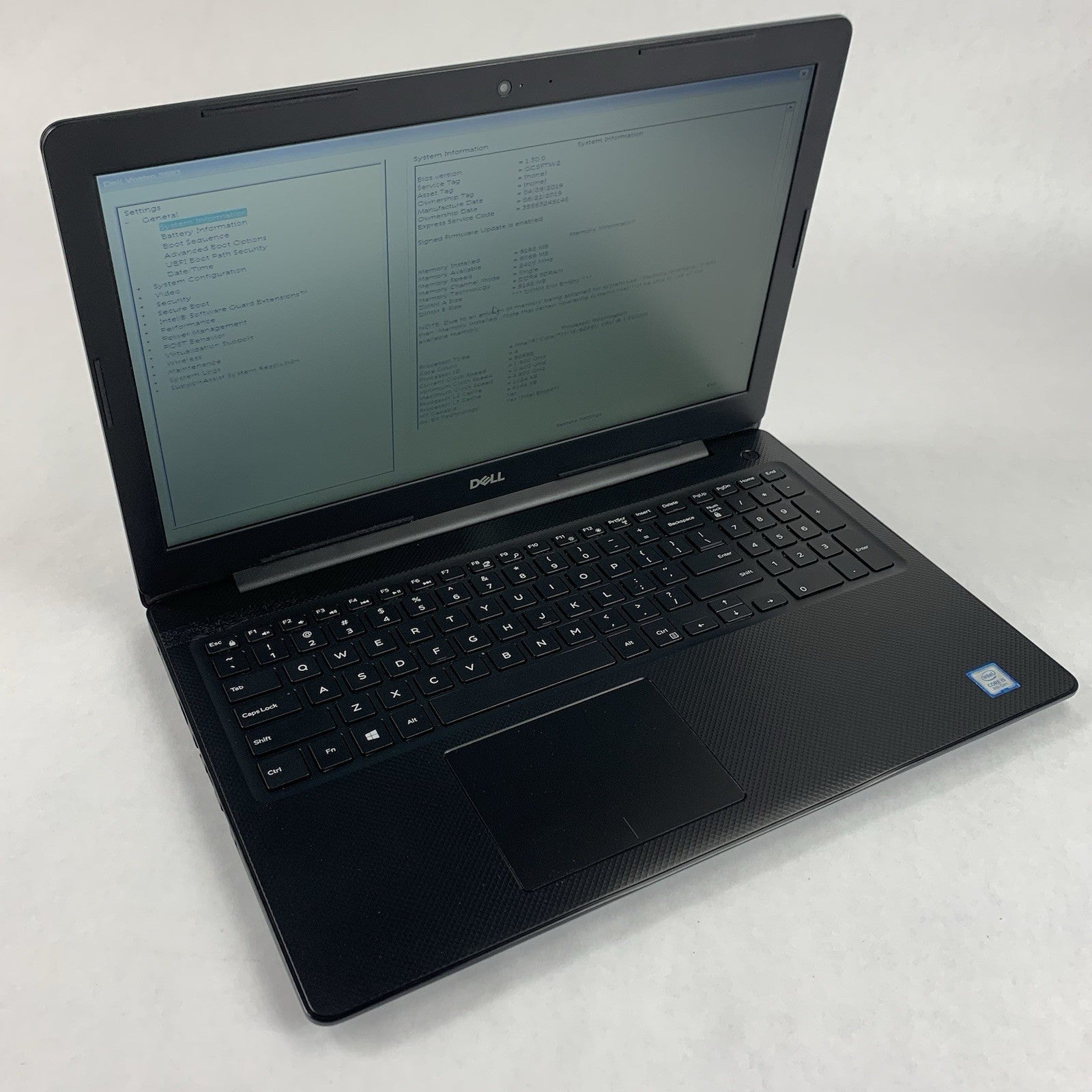Dell Vostro 3583 15.6" Laptop I5-8265U 1.60 GHz 8 GB RAM No OS/HDD/AC0