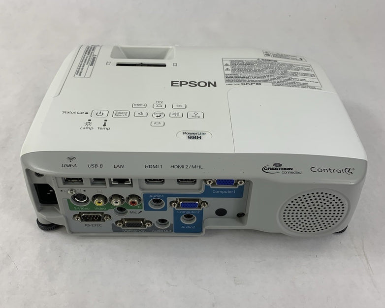 Epson PowerLite 98H H687A LCD Lamp Projector 4768 Lamp Hours - No Remote