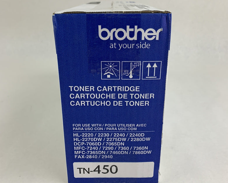 Brother TN-450 High Yield Black Toner Cartridge OEM New Sealed Box