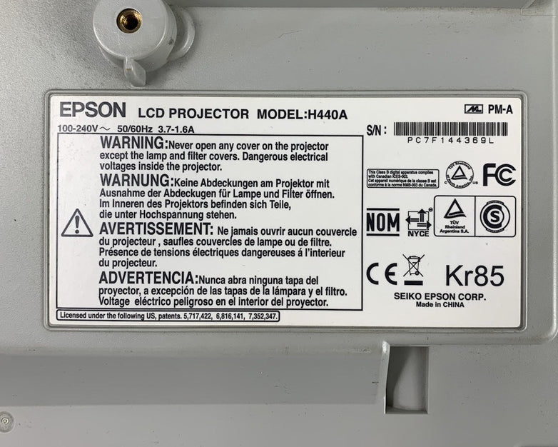 Epson Brightlink H440A LCD Projector 420 Lamp Hours