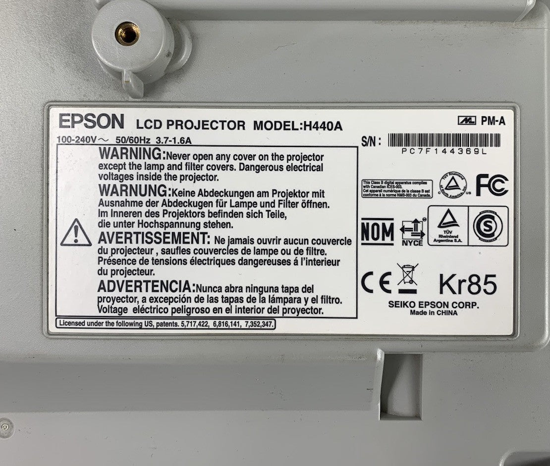 Epson Brightlink H440A LCD Projector 420 Lamp Hours