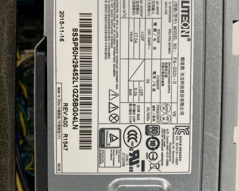 Lenovo ThinkCentre M900 SFF Intel Core i5-6500 3.2Ghz 8GB RAM No HDD No OS