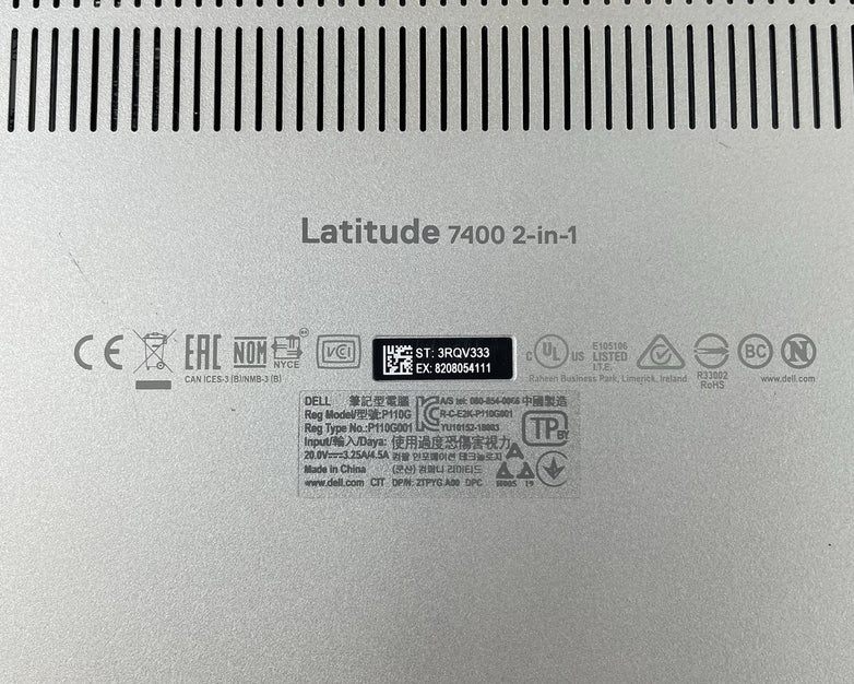 Dell Latitude 7400 2in1 14" i7-8665U 1.90 GHz 16 GB RAM No SSD/OS/AC/Batt