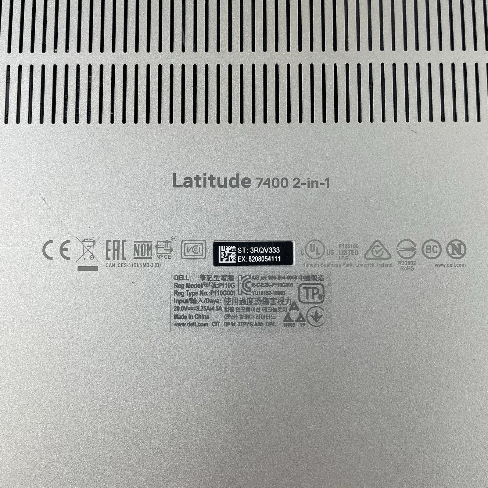 Dell Latitude 7400 2in1 14" i7-8665U 1.90 GHz 16 GB RAM No SSD/OS/AC/Batt16