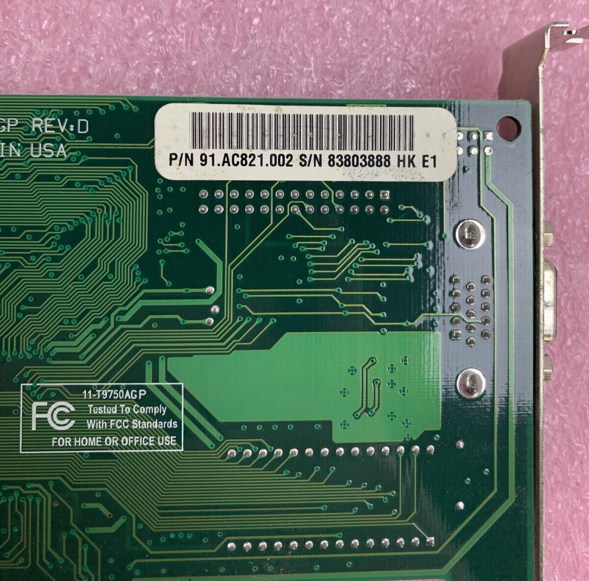 AOPEN Trident 91.AC821.002 3D IMAGE 9750 4 MB AGP VGA Video Card
