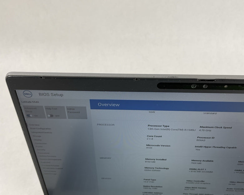 Dell Latitude 5540 15.6" i5-1345U 4.35 GHz 8 GB RAM No SSD/OS/AC - READ