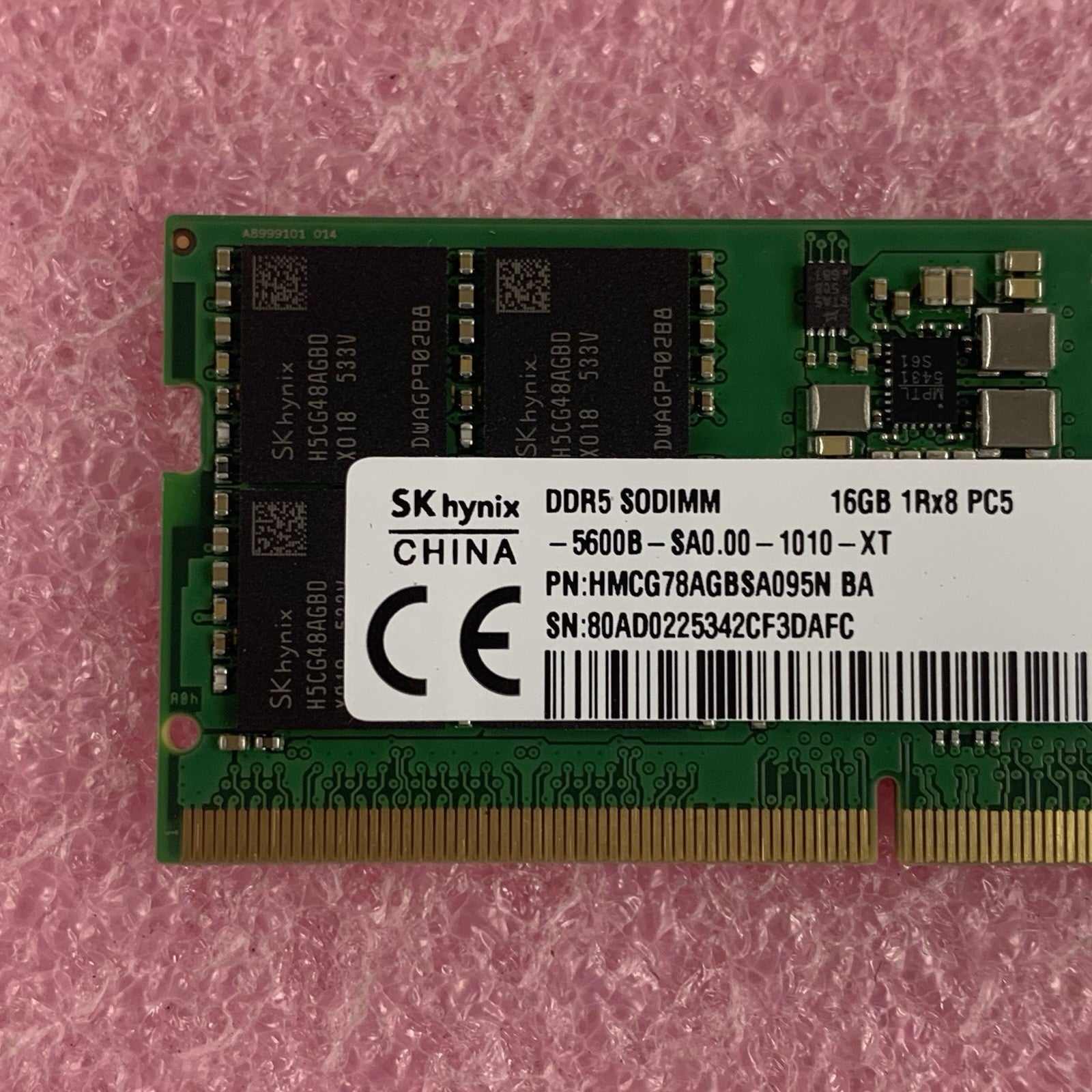 SK Hynix HMCG78AGBSA095N BA 16 GB DDR5 1Rx8 5600B Laptop Ram Memory2