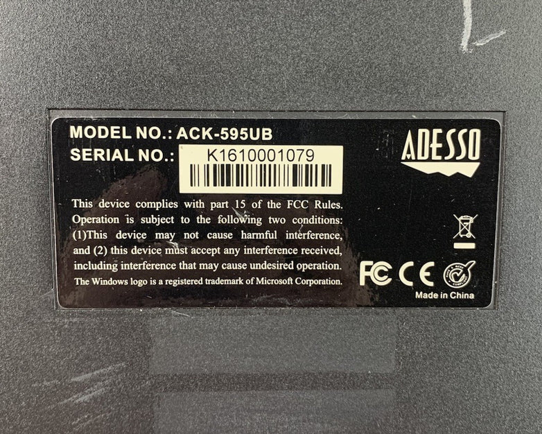 Adesso ACK-595UB USB-Wired Mini Keyboard