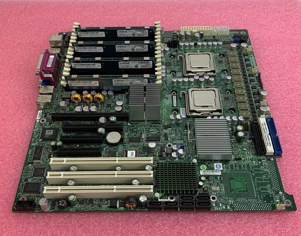 Supermicro X7DBE+ Motherboard 2x Intel Xeon 5140 2.33GHz 4GB RAM w/ Shield