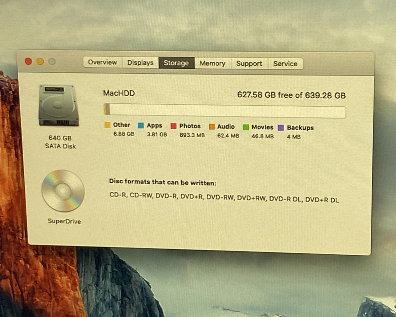 Apple A1225 iMac 24" 2009 2.66 GHz Core 2 Duo 4 GB RAM 640 GB HDD macOS 10.11.6