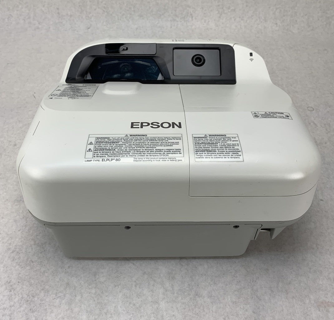 Epson H599A BrightLink 595Wi LCD Lamp Projector 814 Lamp Hours No Remote1