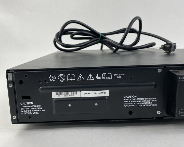 Vertiv Liebert GXT4-1500RT120 Battery Backups Tested - No Batteries Ears READ