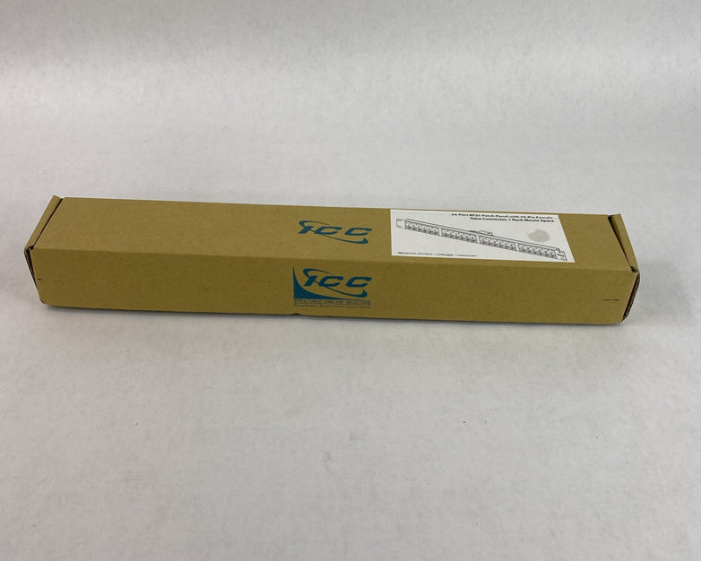 ICC 24- port 8P2C Patch Panel with 50-Pin Female Telco Connector 1 Rack Mount