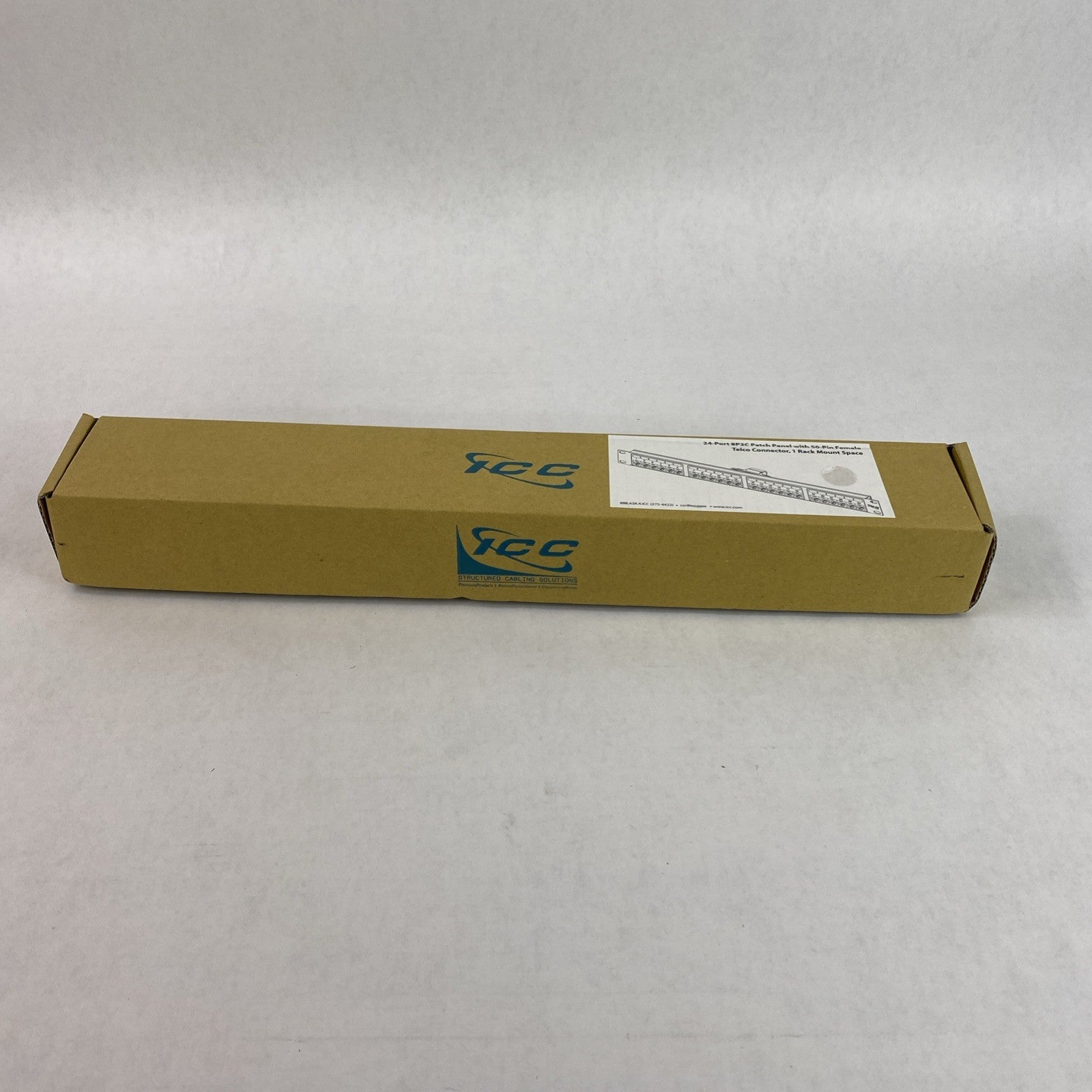 ICC 24- port 8P2C Patch Panel with 50-Pin Female Telco Connector 1 Rack Mount 1