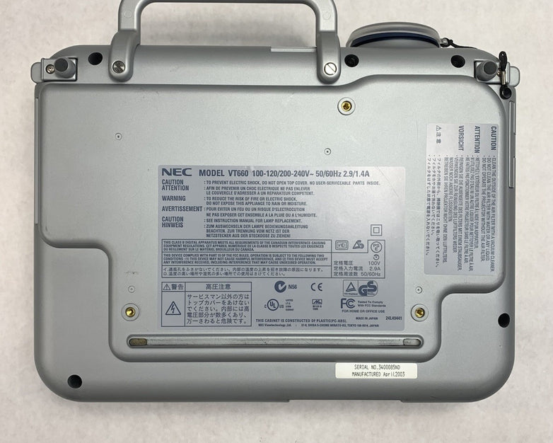 NEC VT660 LCD Lamp Projector 553 Lamp Hours - No Remote