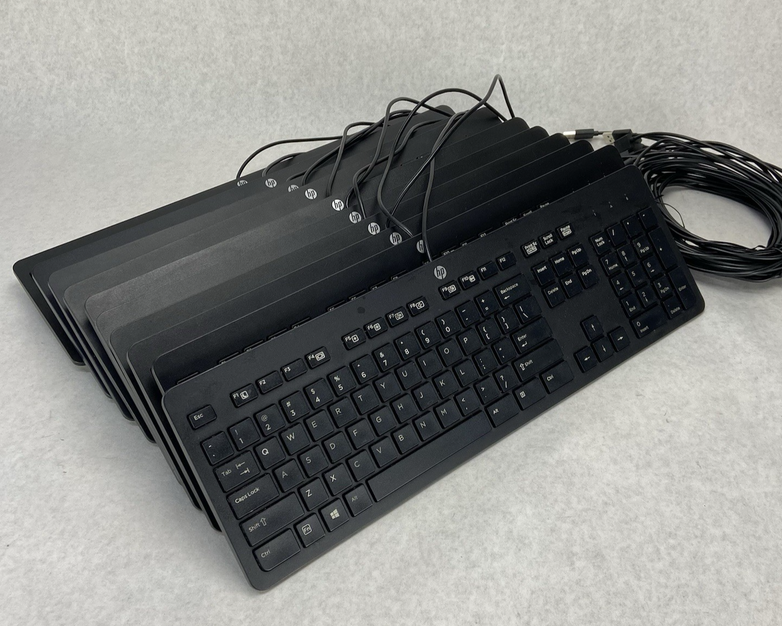 HP USB Slim Business Keyboard Model KBAR211 Part No 803181-001 Lot of 10 (Ten)