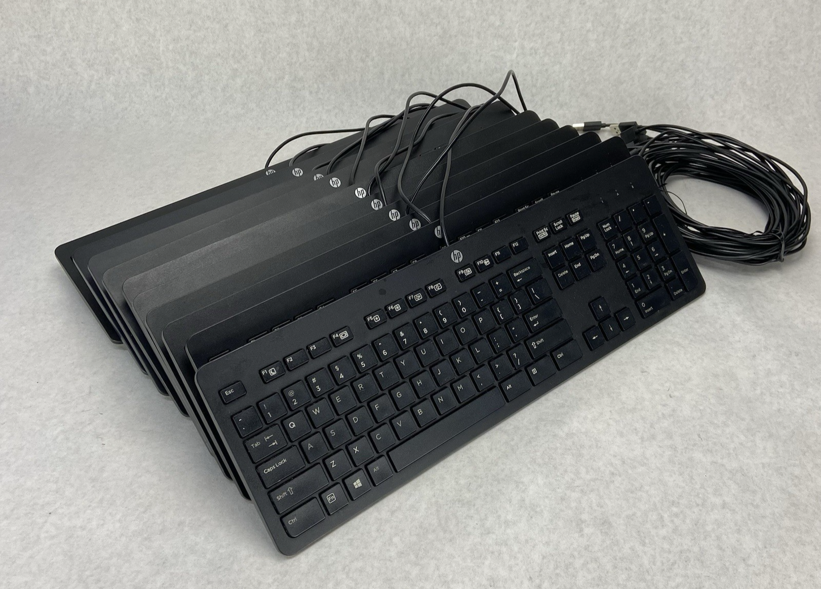 HP USB Slim Business Keyboard Model KBAR211 Part No 803181-001 Lot of 10 (Ten)