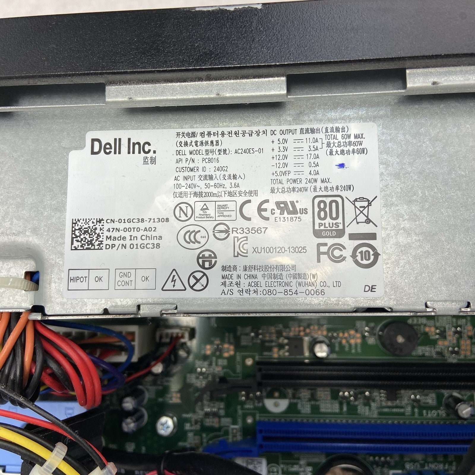 Dell Optiplex 7010 SFF Intel Core i5-3570 3.4GHz 4GB RAM No HDD No OS10