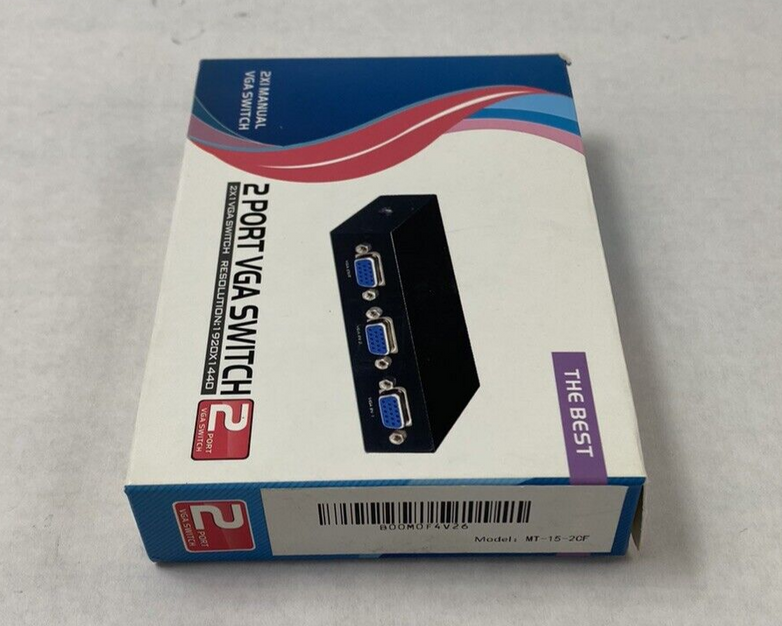 Lot of 2 Panlong 2 Port VGA Switch 2x1 VGA Switch 1920x1440