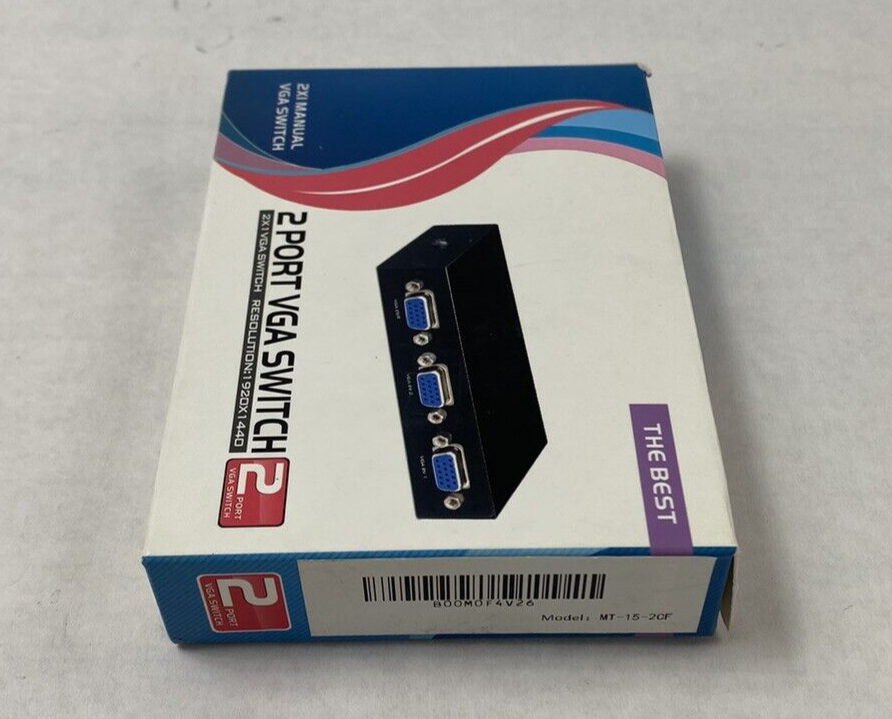 Lot of 2 Panlong 2 Port VGA Switch 2x1 VGA Switch 1920x1440